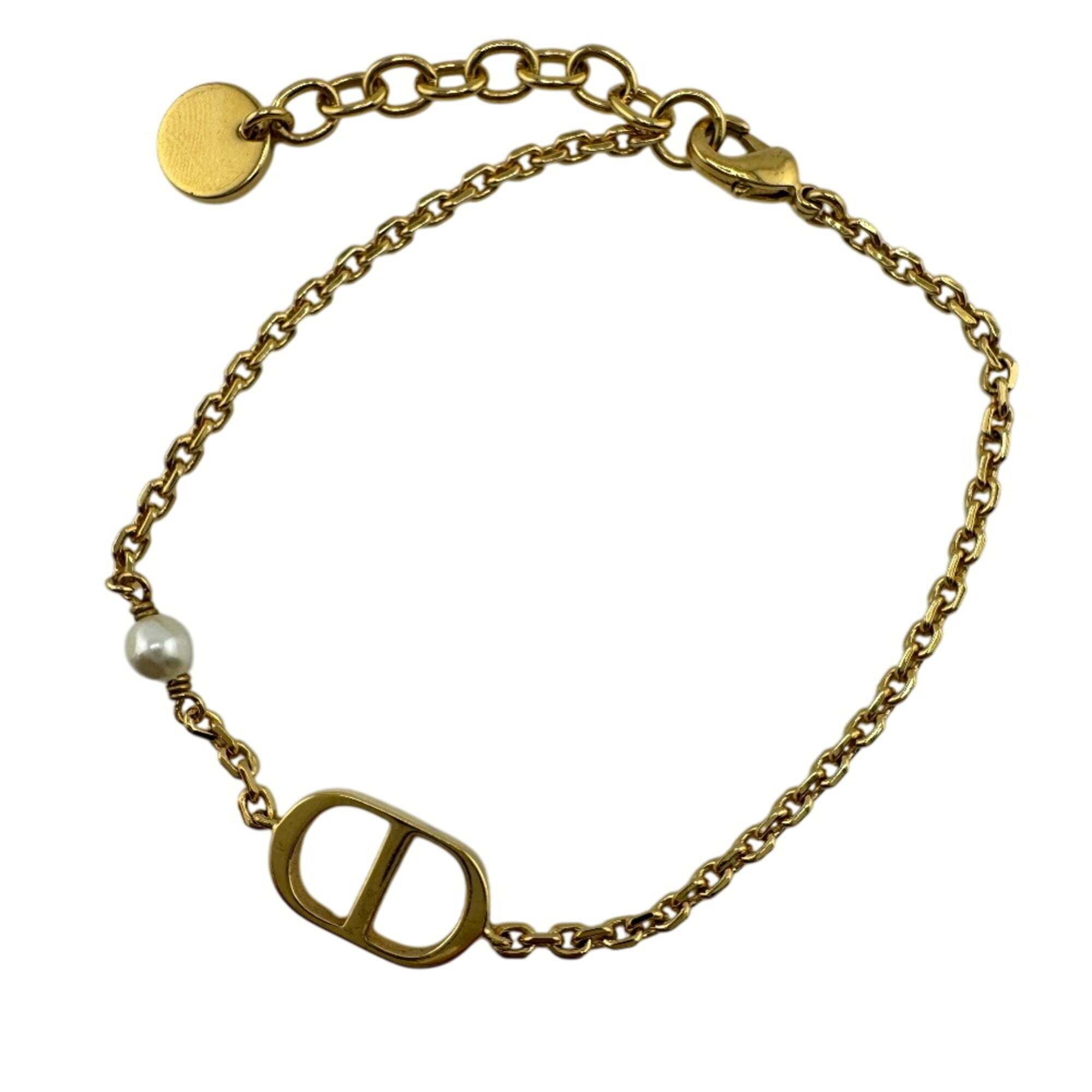 Christian Dior Petit Cd Logo Bracelet In Gold